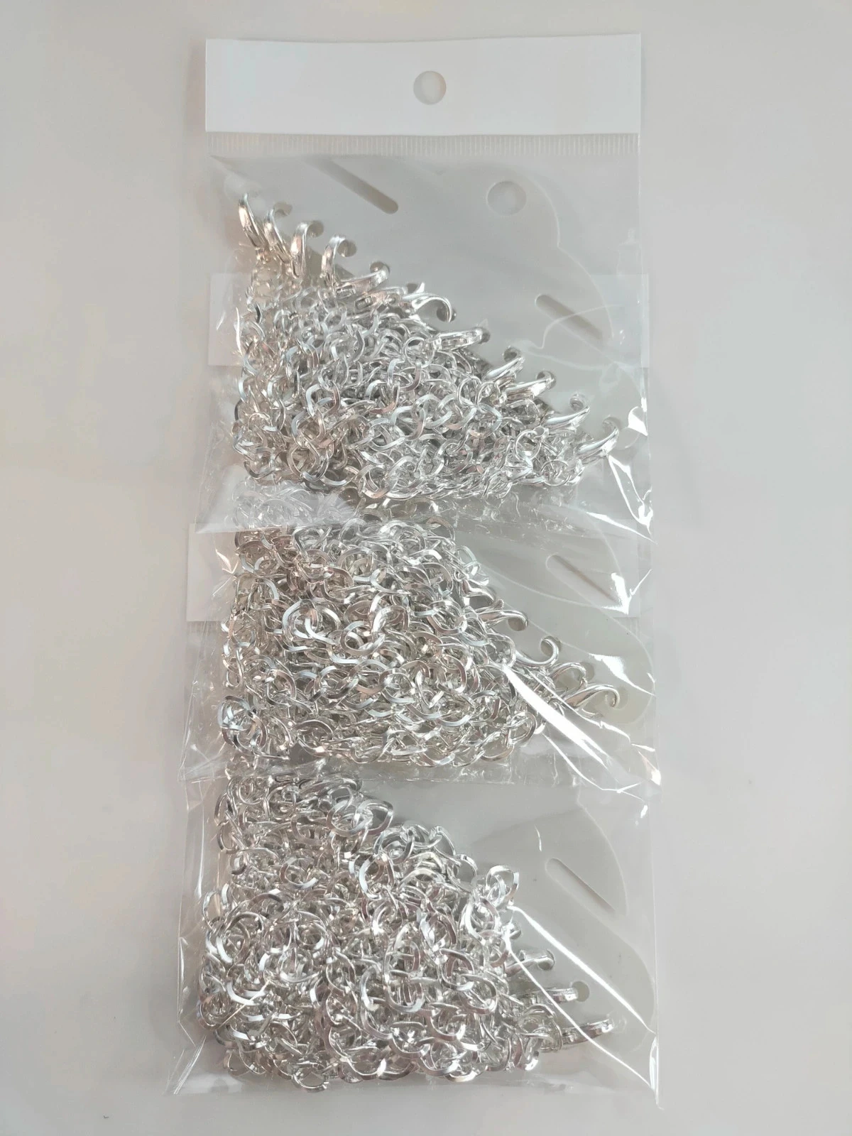 36 bracelets argentés à chaîne 20cm lot n°6585